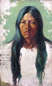 Head of an Indian Jacumpte by Antonio Parreiras